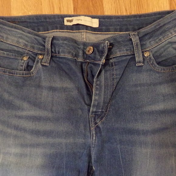 Women's Levi Denim Legging Distressed Jeans 32W 30L - Picture 6 of 11